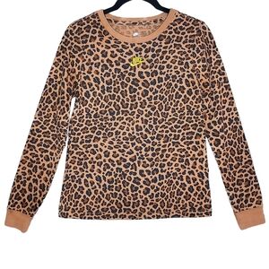 Nike Women's Size XS Cheetah Leopard Swoosh Long Sleeved Tee T-Shirt